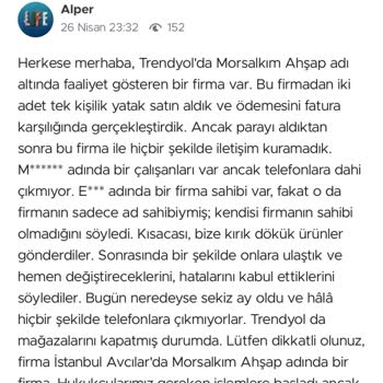  Hepsiburada Mağazasında Güvenilir Olmayan Morsalkım Ahşap Mağazası