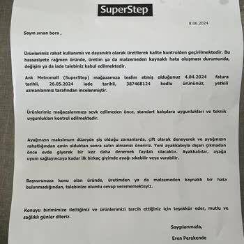 Puma Metromall SuperStep Şubesi Garantili Ayakkabının Deforme Olması