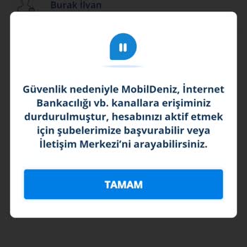 Denizbank İnternet Erişim Kısıtlaması