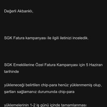 Akbank Emeklilik Chip Para Kampanyası Şikayet