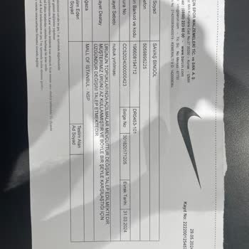 Nike Air Max Ayakkabımın Kalitesi Ve Hizmet Sorunu