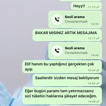 By Elif Dursun İade Ücretimi Yatırmadılar