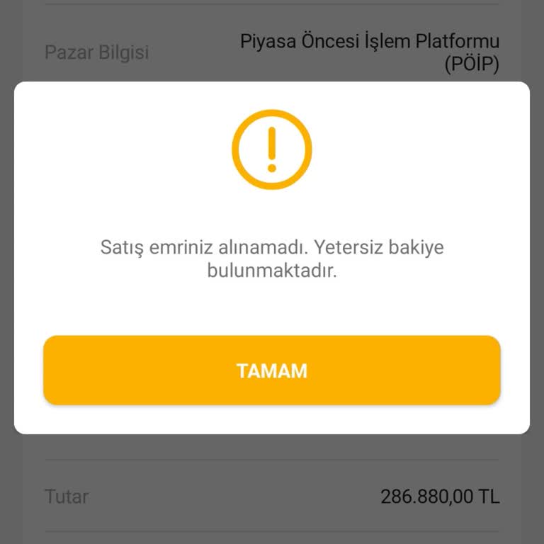 VakıfBank Hisse Satışı Yetersiz Bakiye Sorunu