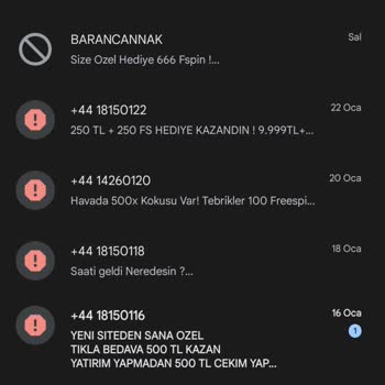 Türk Telekom Yabancı Numaralardan SMS Geliyor.