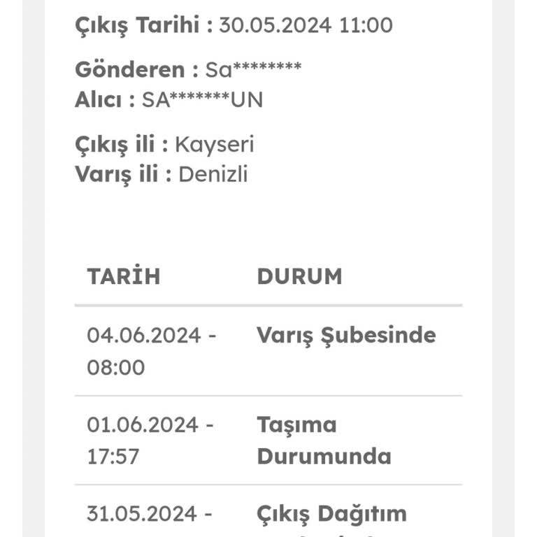 A101 Kargom Gelmedi Hala