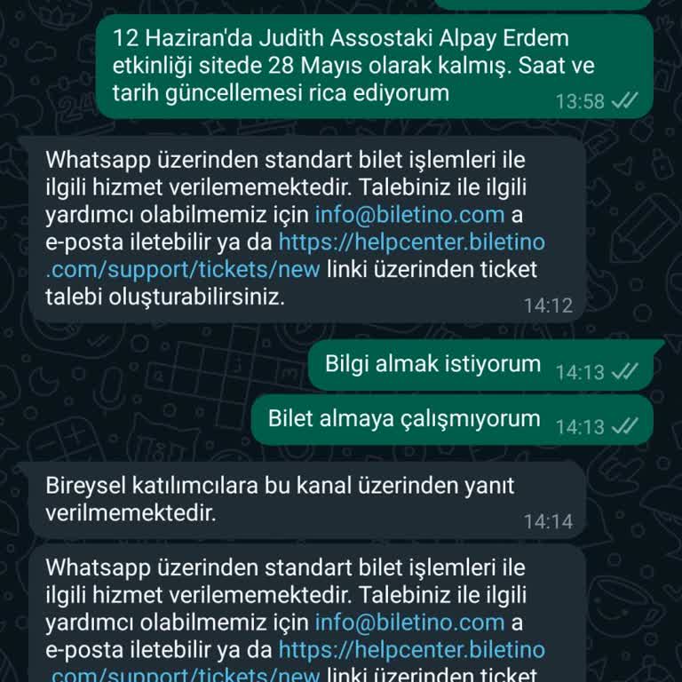 Biletino'dan Bilgi Ve Bilet Alabilmek İmkansız