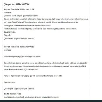 Çiçek Sepeti Kırık Ürün