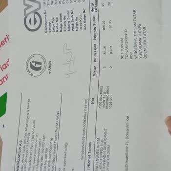 Eve Shop Siparişim Eksik Ürün Geldi