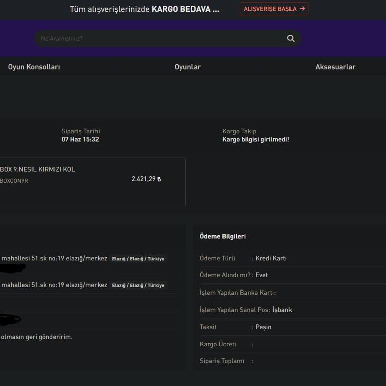 Markonshop Teslimat Sorunu Ve Fatura Sorunu