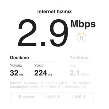 Kablo Net TÜRKSAT 1 MB İnternet Hızı Sağlıyor
