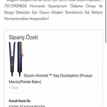 Dyson Web Sitesi Üzerinden Yaşanan Mağduriyet