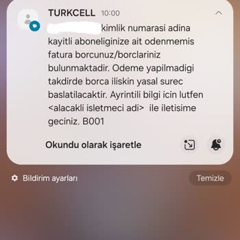 Turkcell Bilgim Dışında Hattım Faturalıya Geçirilmiş Ve Borç Çıkmış
