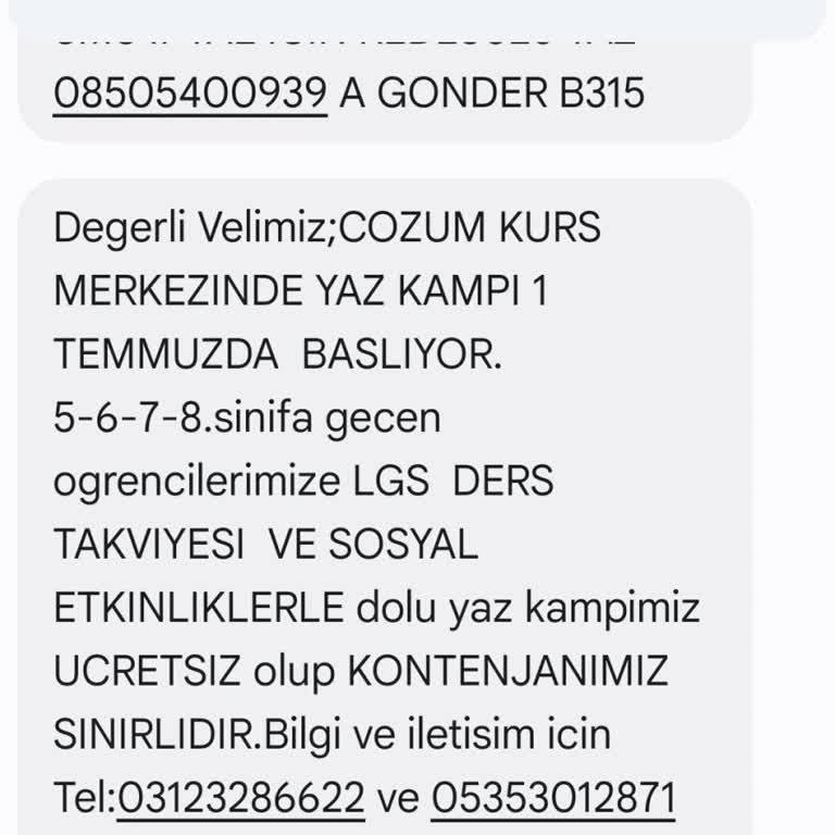 Çözüm Kurs Merkezleri Çözüm Kurs Çözüm Akademi SMS Lerinden Bıktım