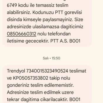 PTT Kargo Benden Habersiz Ürünümü Geri Gönderiyor.