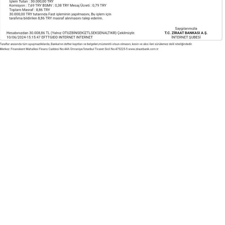 Ziraat Bankası Askıda Kalan Param
