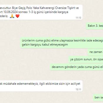 Flawwear Ürün Kargolama Müşteri Memnuniyetsizliği
