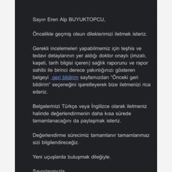 THY-Yanan Millerin İadesi
