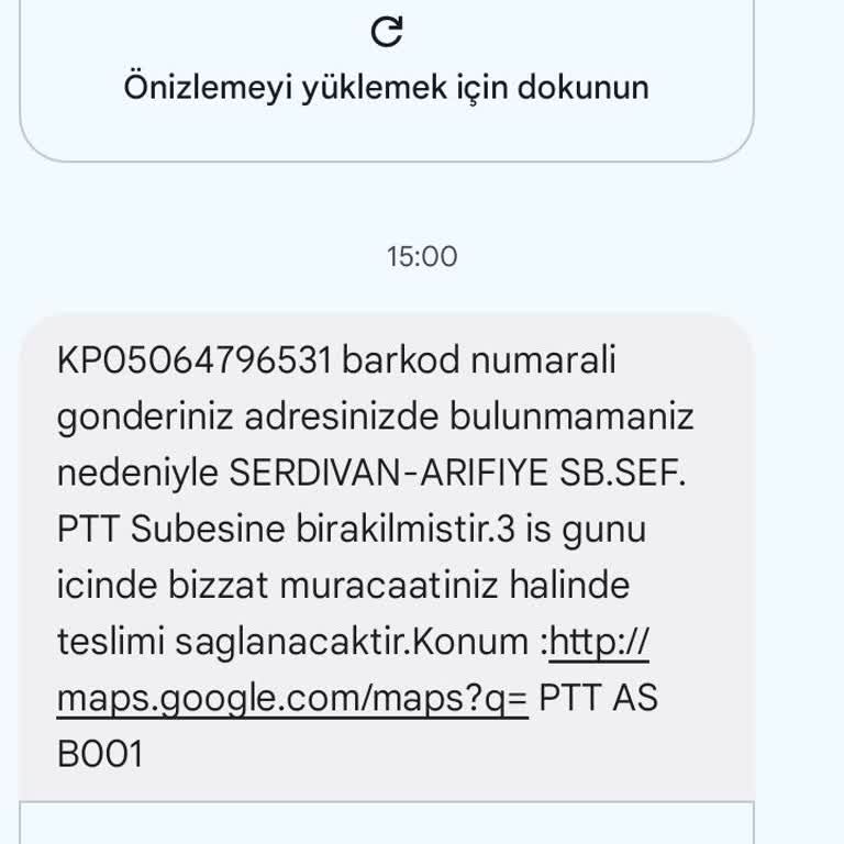PTT Kargo Arifiye Şubesi Kargo Şikayet