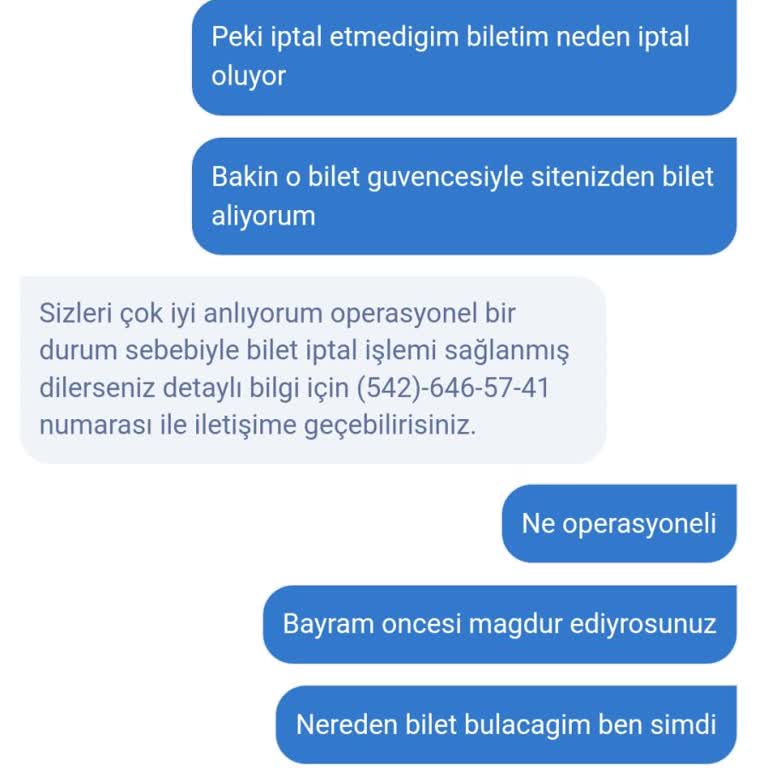 Obilet.com Biletimi Benden Habersiz İptal Etti