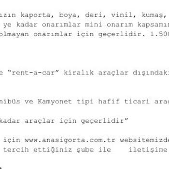 Ana Sigorta Poliçe İnce Detay