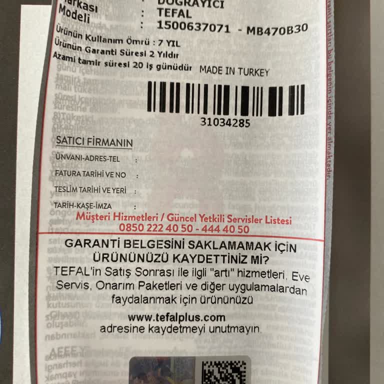 Tefal TEDAŞ Masterchop XXL Çalışmama Sorunu