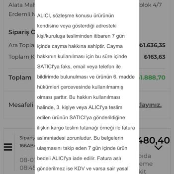 Hr Butik İade Kabul Etmiyor!