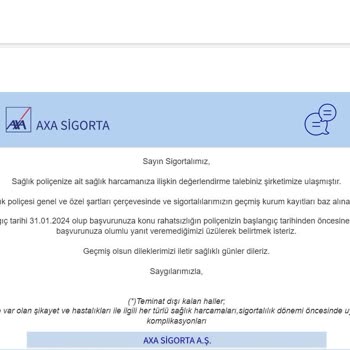 Axa Sigorta Tamamlayıcı Sağlık Sigortası