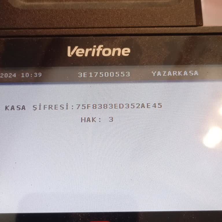 Verifon Olivetti Cihaz Mx915 Model Cihaz Şifre Soruyor