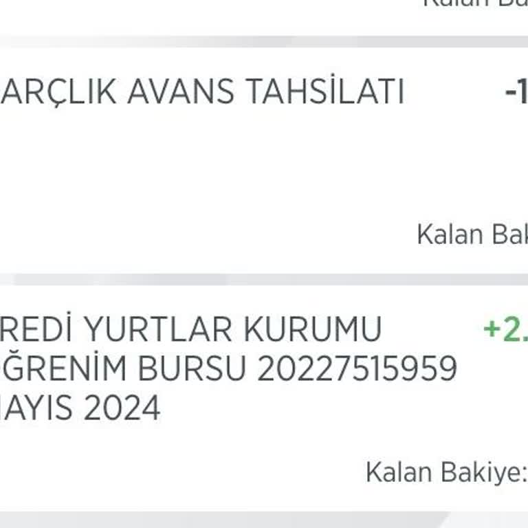 Ziraat Bankası Harçlık Avans Tahsilatı