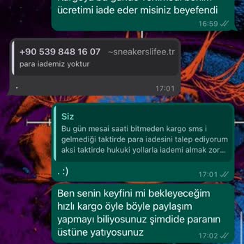 Sneakerslife.tr İade Yapmıyorlar Ürünü De Göndermiyorlar