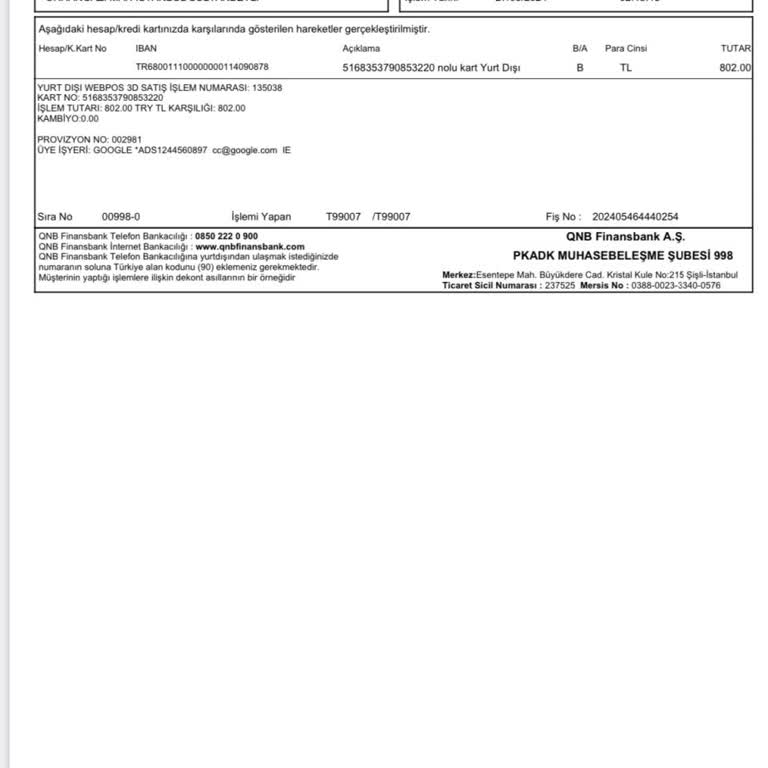 QNB Finansbank Çabuk İademi Geri Yapın
