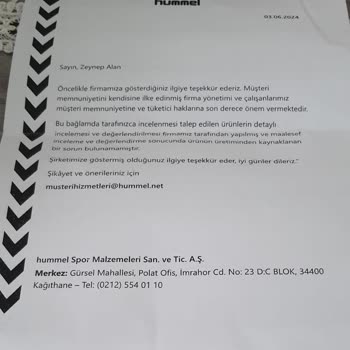 Hummel Para İadesi Veya Ayakkabının Yenisi İle Değiştirilmesi