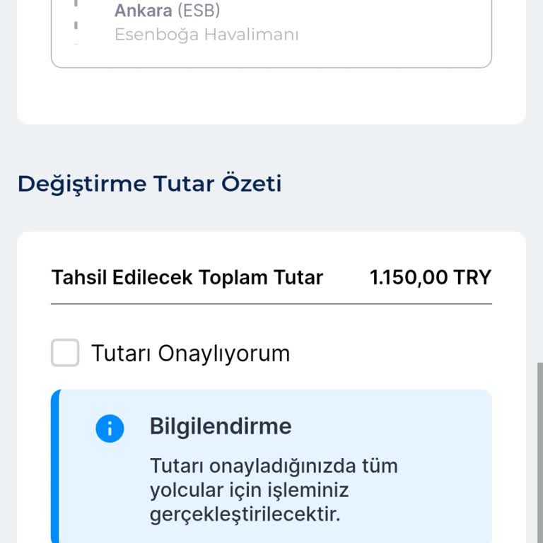 Ajet Bilet Değişim Sorunu
