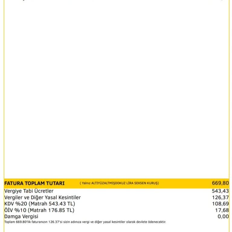 Millenicom Tarafından Fazla Kesilen Fatura Hakkında