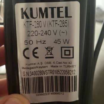 Kumtel Ayaklı Vantilatör Ayağı Sorunu
