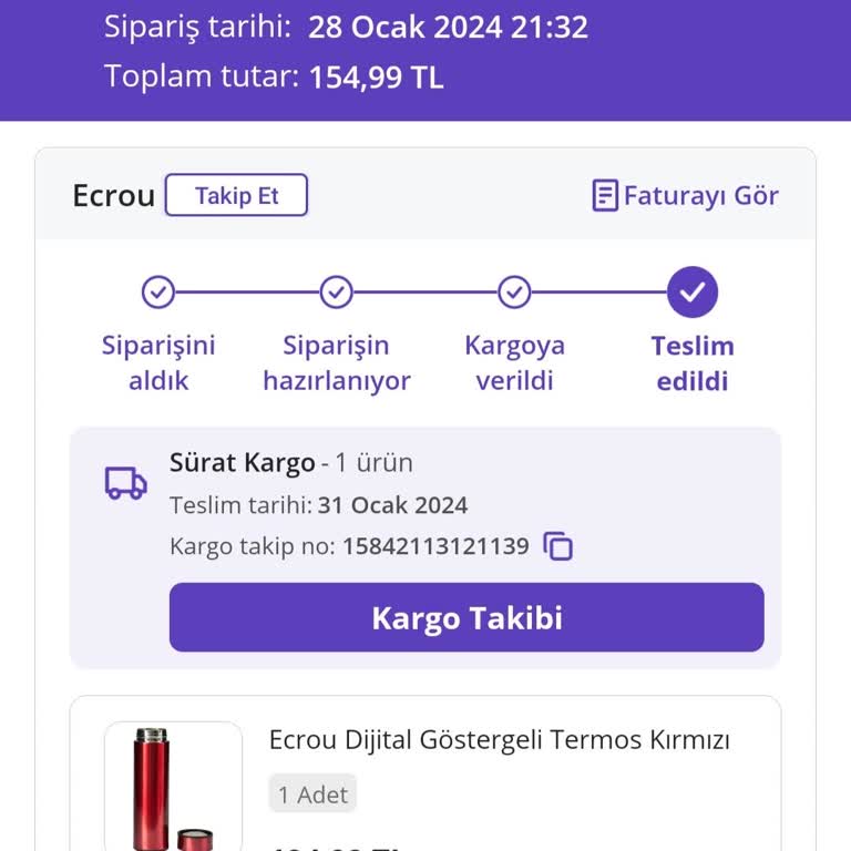N11 Üzerinden Aldığım Ecrou Termosun Kapağı Sorunlu, Değişim Veya Tamir Talep Ediyorum