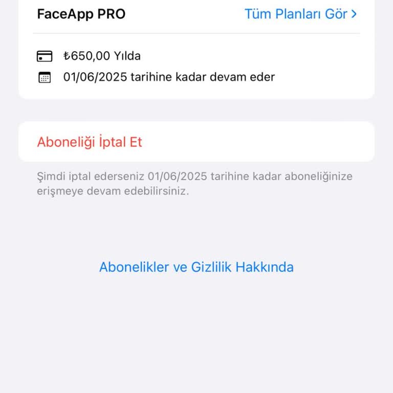 Faceapp Abonelik Üyelik Sorunu