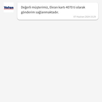 Vatan Bilgisayar'ın Yanlış Ürün Yollaması.