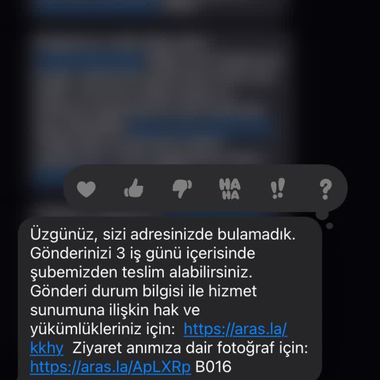 Aras Kargo Ürünü Teslim Etmeme