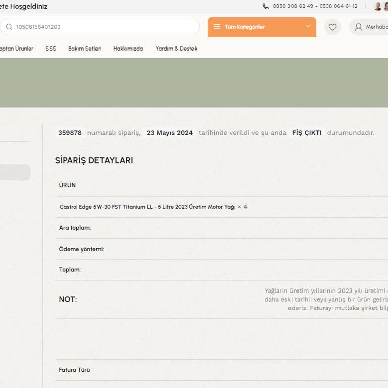 Sanal Yağ Market Kargo Ve Ürün Teslimatında Yaşanan Sorunlar