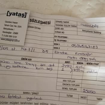 Yataş Bahçelievler İzmir Kaptan Grup Tan Şikayetçiyim