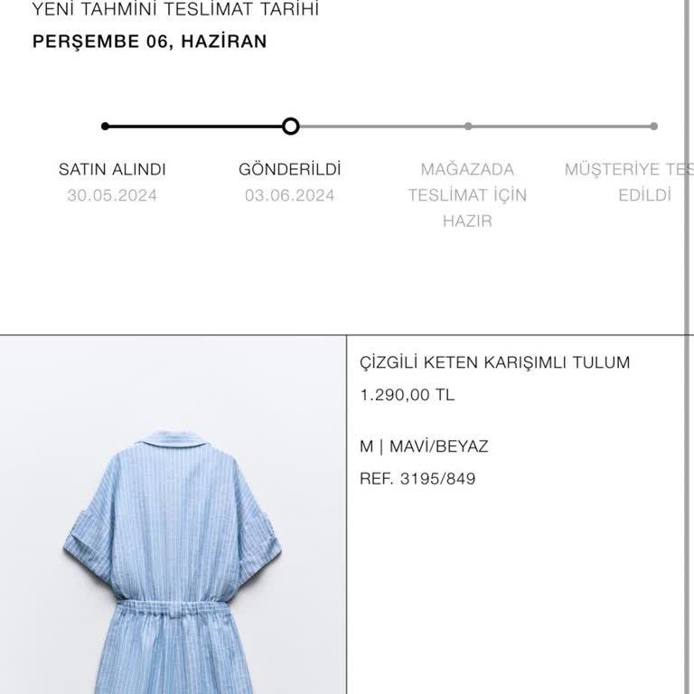 Zara Stoğu Olan Ürünü Gönderip Sonrada Stok Yok Deyip İadesini Yapıldı