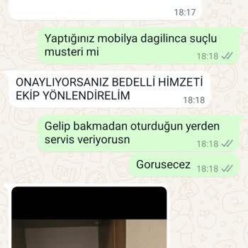 Kelebek Mobilya Senta Gardırop Durduğu Yerde Dağıldı