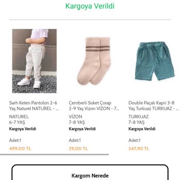 Cigit Kids İlk Kullanımda Yırtılan Cigit Marka Müslin Şort