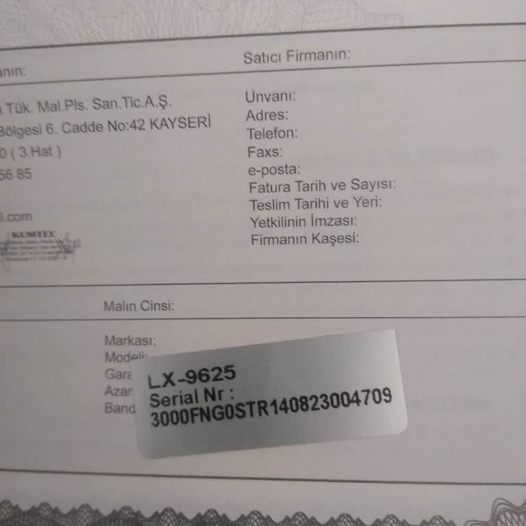 Kumtel Fırın Arıza Servis Problemi