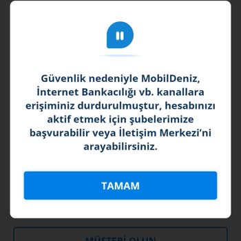 Denizbank Güvenlik Adı Altında Bloke