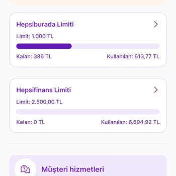 Hepsifinans Limit Hatası?