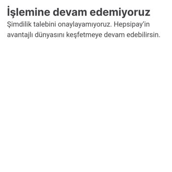 Hepsifinans Limit Hatası?