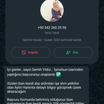 İşin Olsun Uygulaması Üzerinden Sahte İlanlar.
