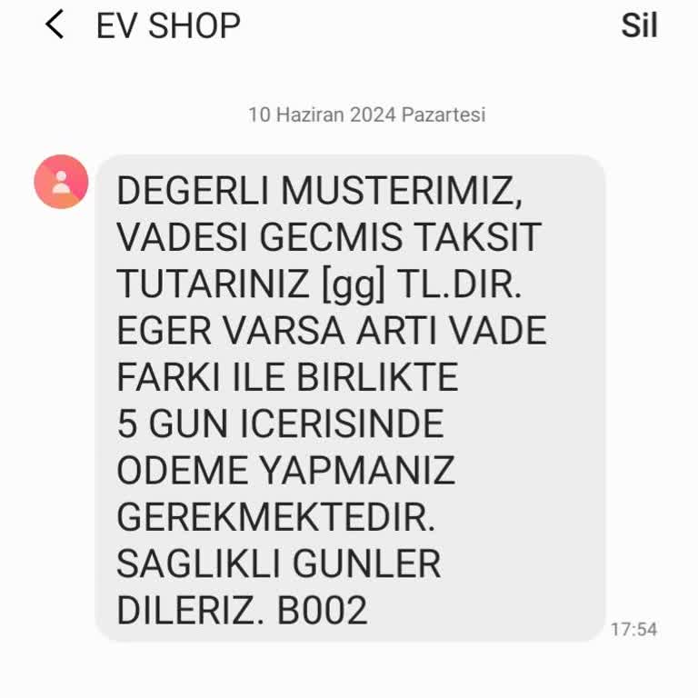 Ev Shop Dan Gelen İstenmeyen Mesaj Ve Yanıltıcı Bildirimler